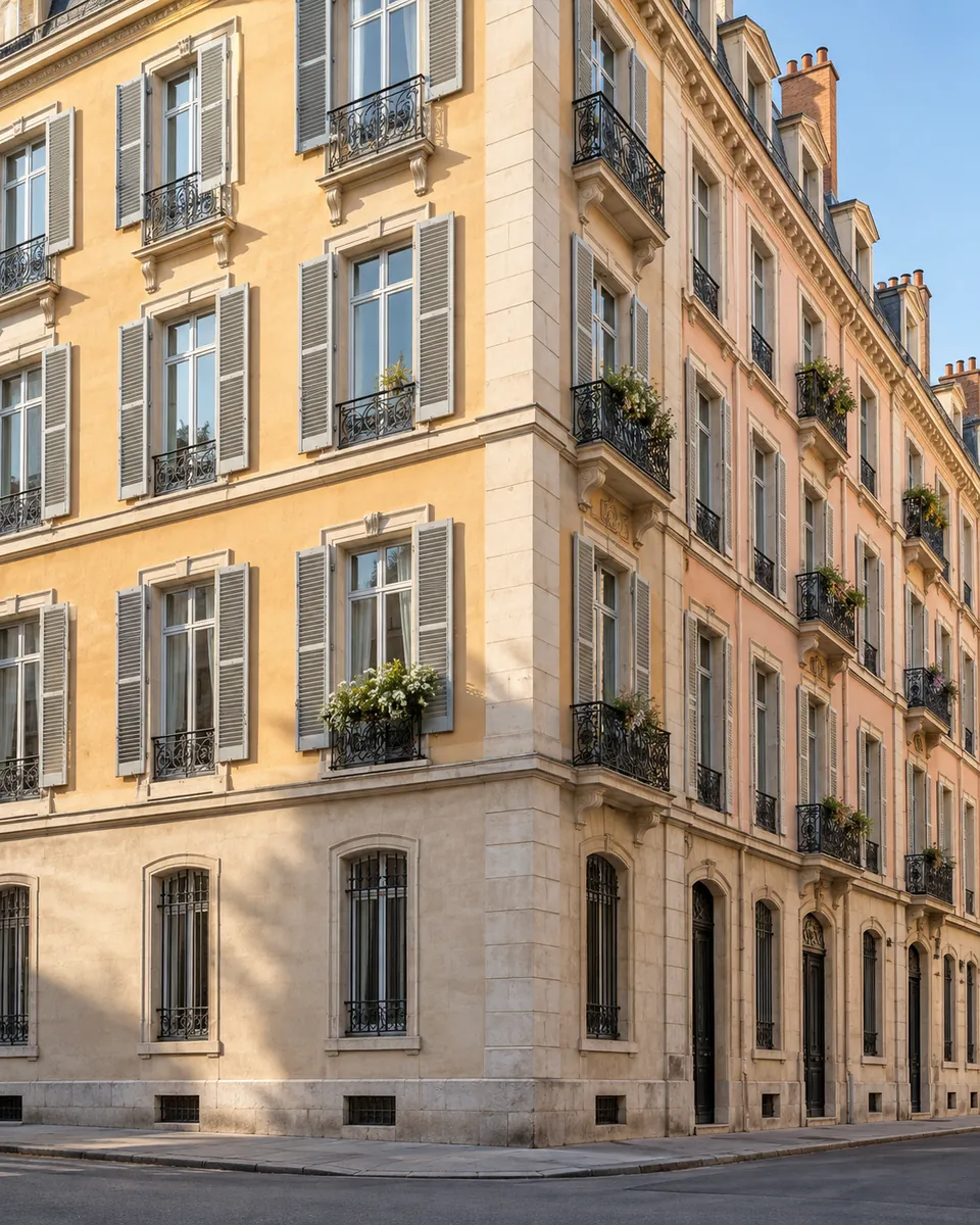 Façades d'immeubles d'habitation à Lyon